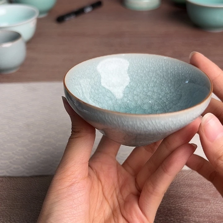龙泉云间青瓷小米茶器