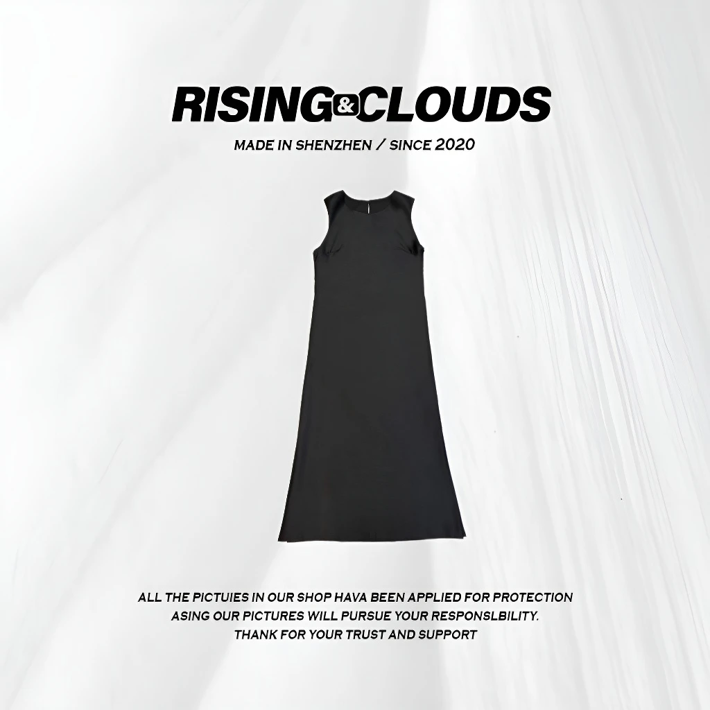 RISING&CLOUDS【小云姐】舒适显瘦休闲无袖时尚羊毛连衣裙020331