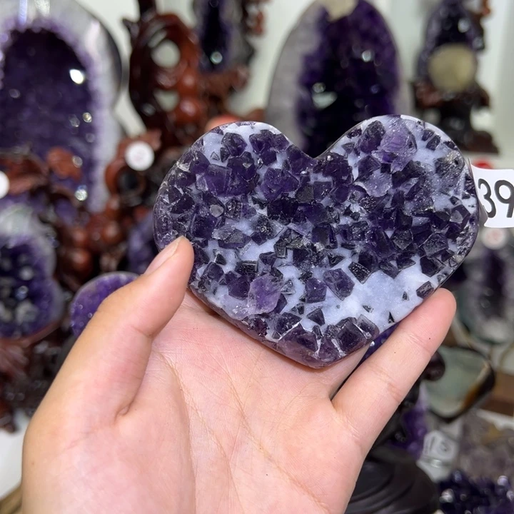 银S925镶嵌紫晶大型摆件（非配饰）