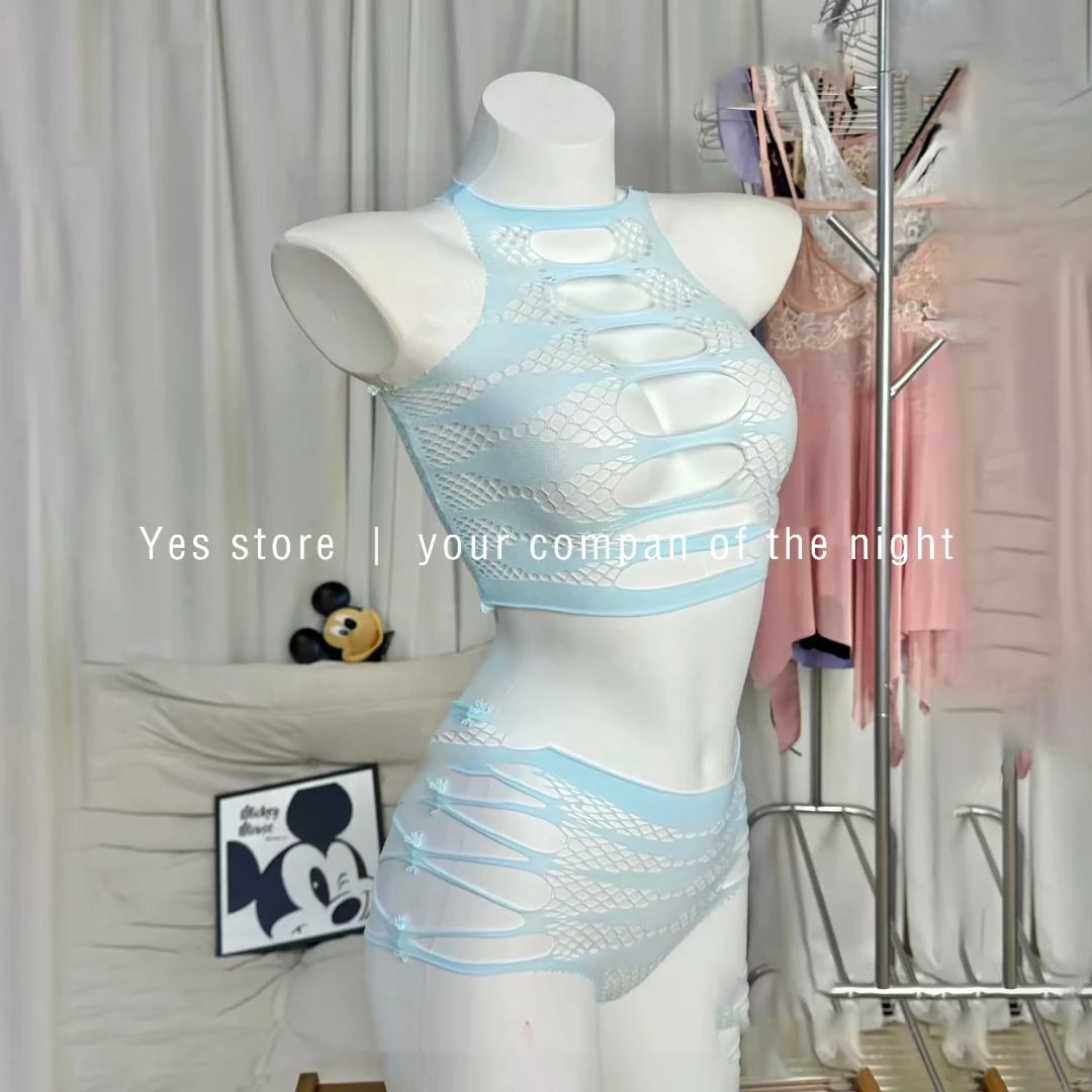 New | 【撕撕乐】性感手撕小胸口空诱惑情调趣味情调套装网衣