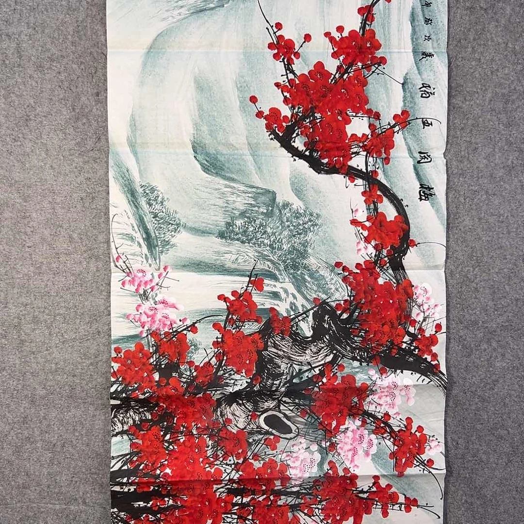 国画261 花鸟在此鸣叫时还要一