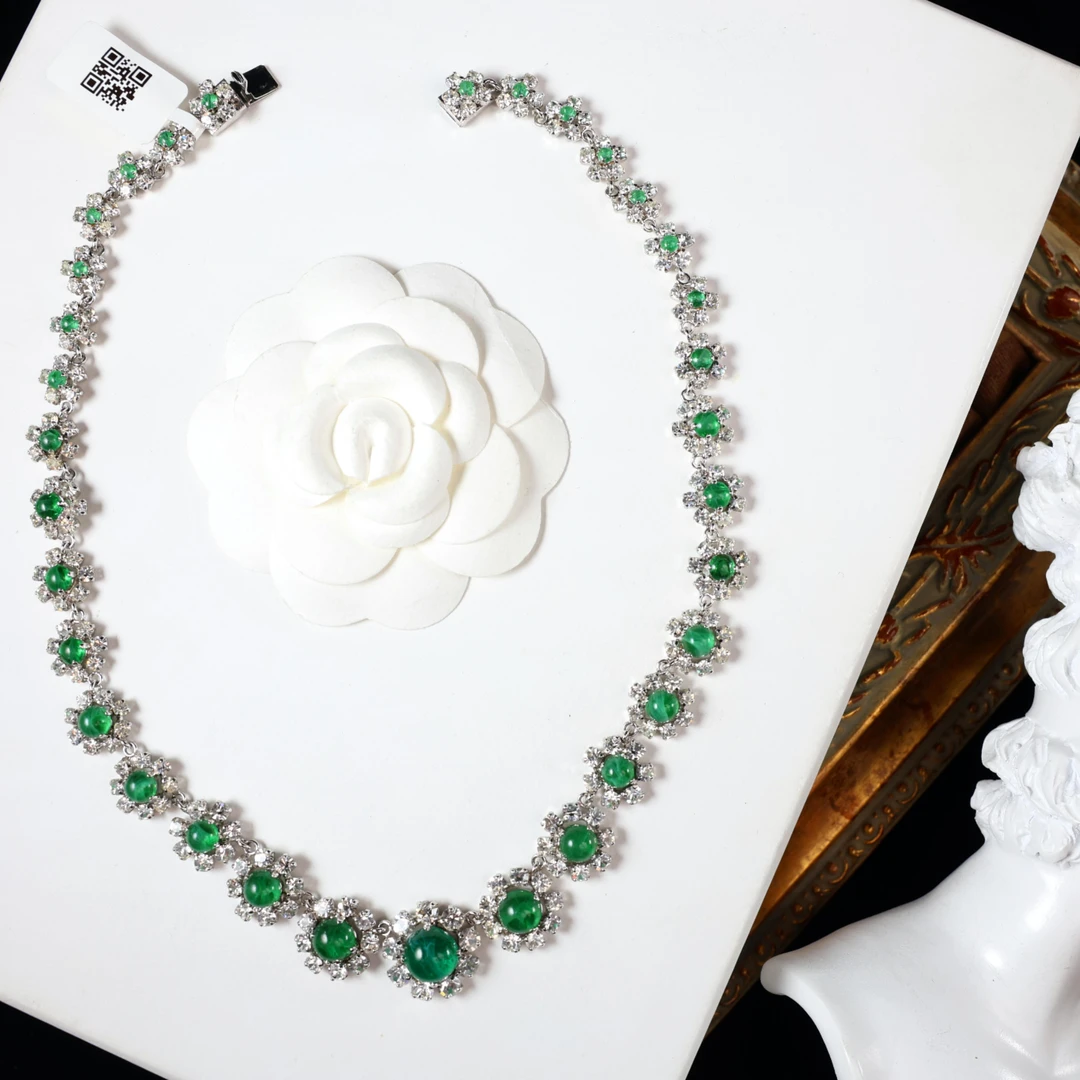 95新 DIOR/迪奥 柚礼中古/迪奥绿色项链LZ506107