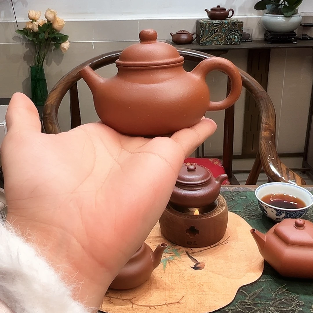 茶壶紫砂原矿小红泥90cc