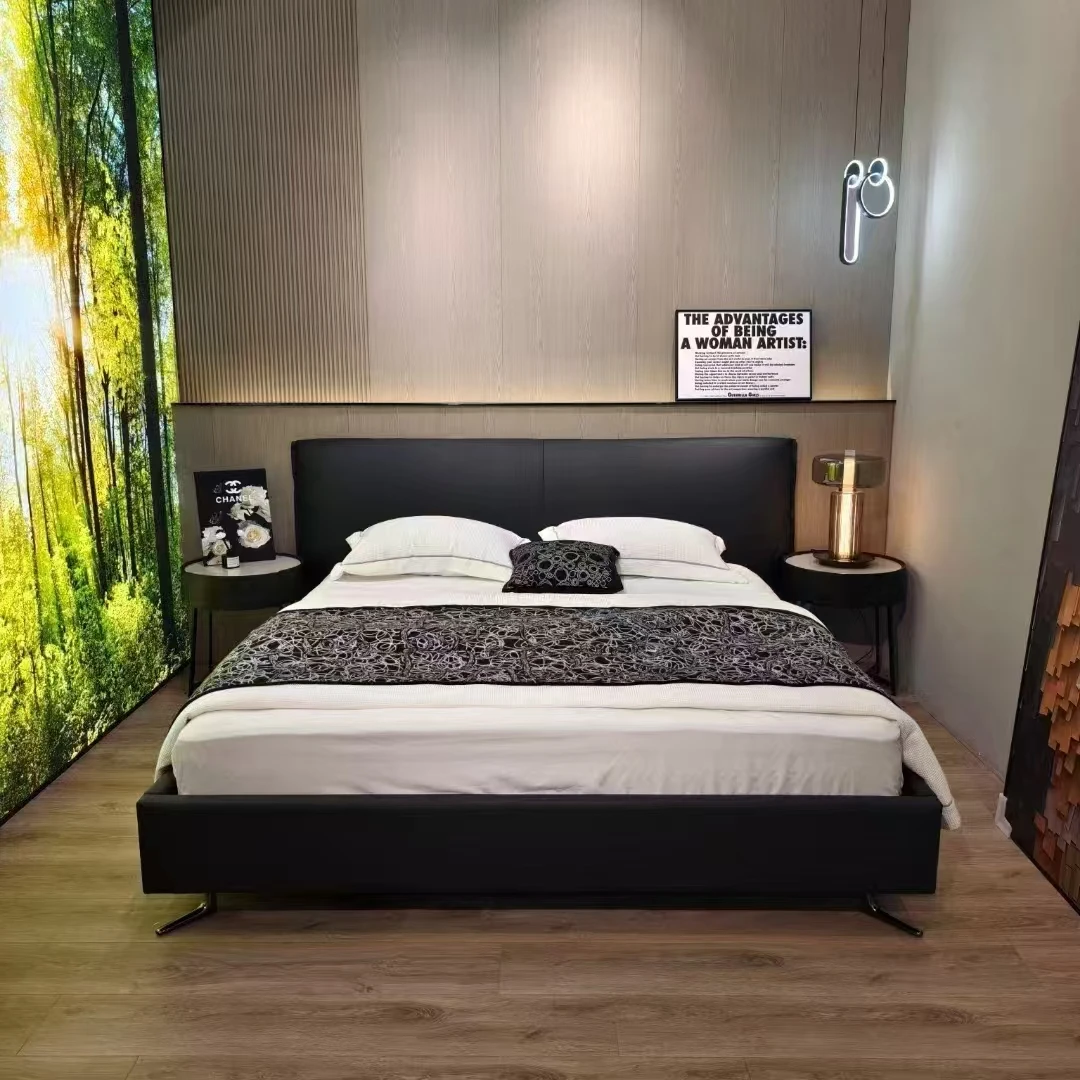 意式极简大香奈儿床