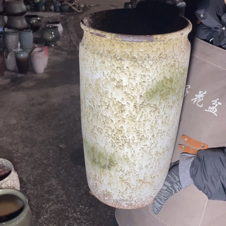 紫砂花盆口21高43瑕疵瑕疵