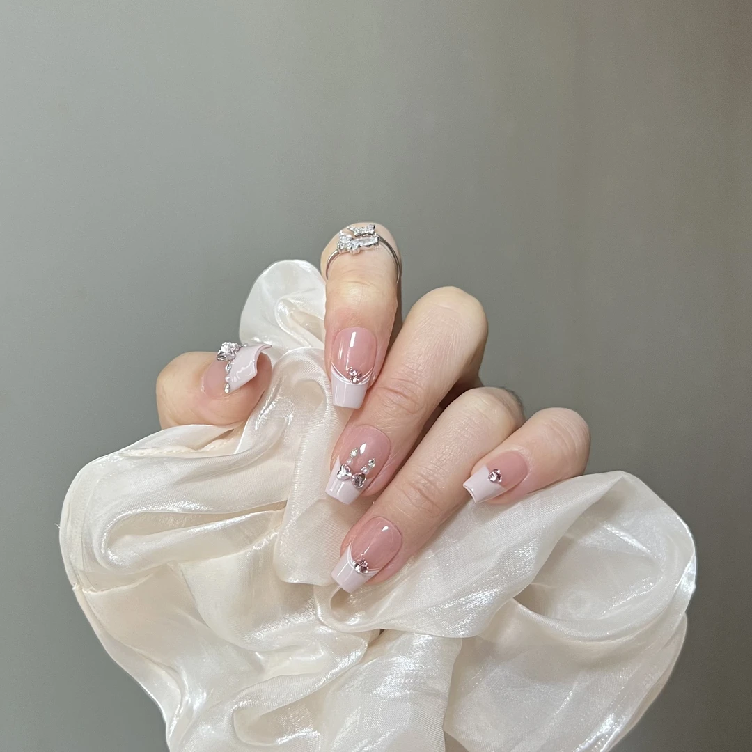 【实拍33】纯欲风裸色美甲法式指甲贴片高级感穿戴甲显白纯手工甲片