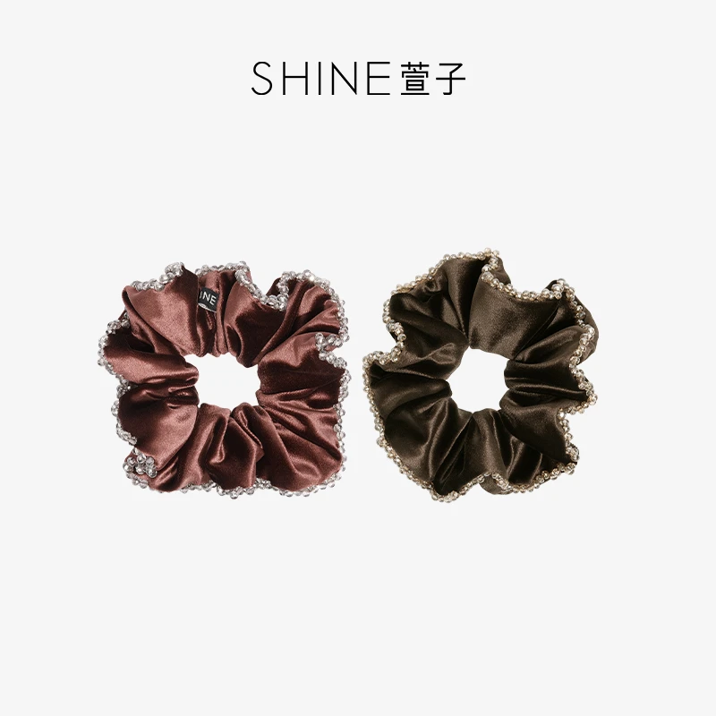 萱子女复古复古宫廷日韩通用发圈气质纯色可爱发饰秋冬