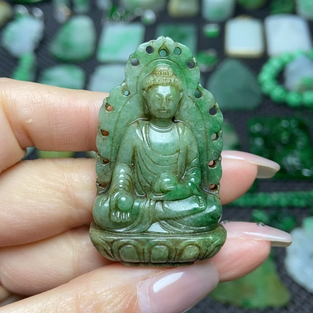 翡翠未镶嵌挂件清
