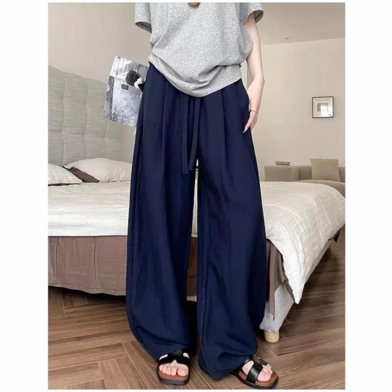 【破价】天丝亚麻弯刀裤女2025夏季薄款亚麻裤垂感弯刀裤