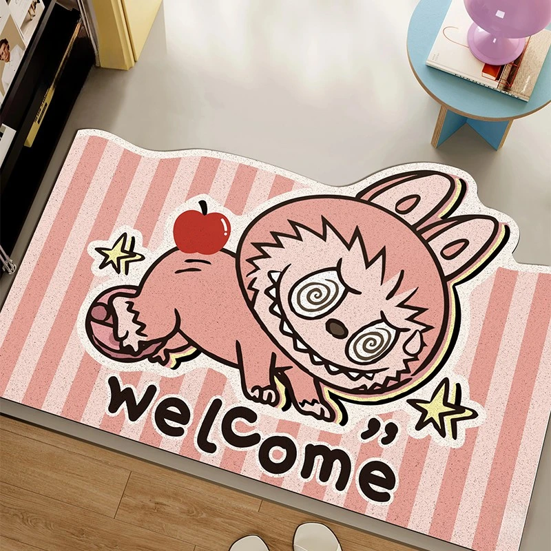labubu地垫入户门垫进门丝圈玄关换鞋脚垫自由裁剪地毯可定制耐脏
