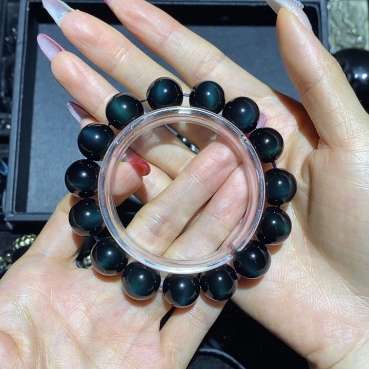 黑曜岩手链未镶嵌一***心