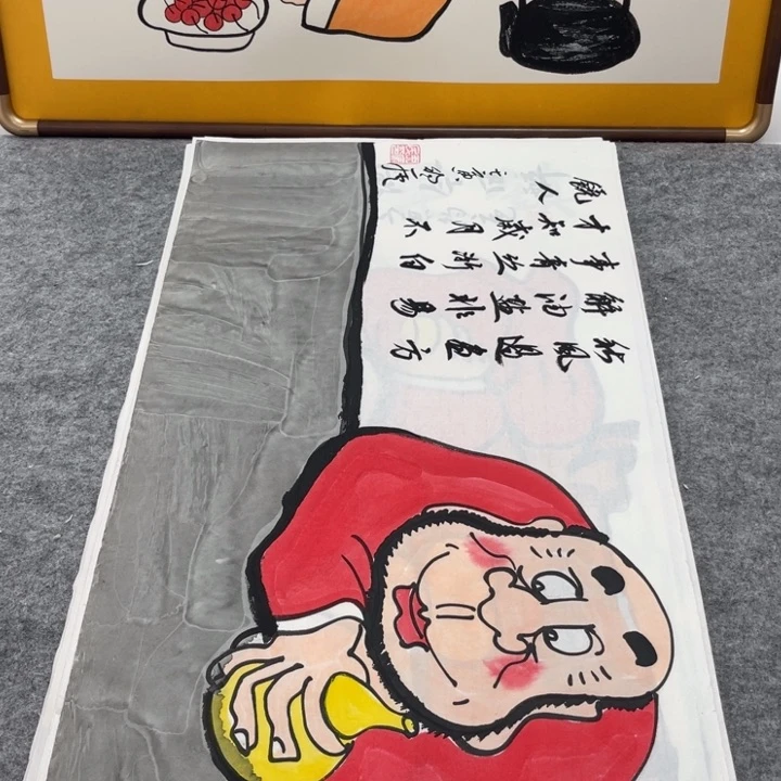 国画手绘禅意画一物一拍