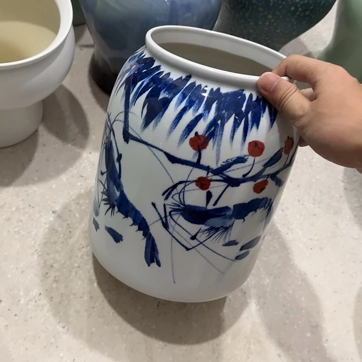 白泥花盆微瑕有孔