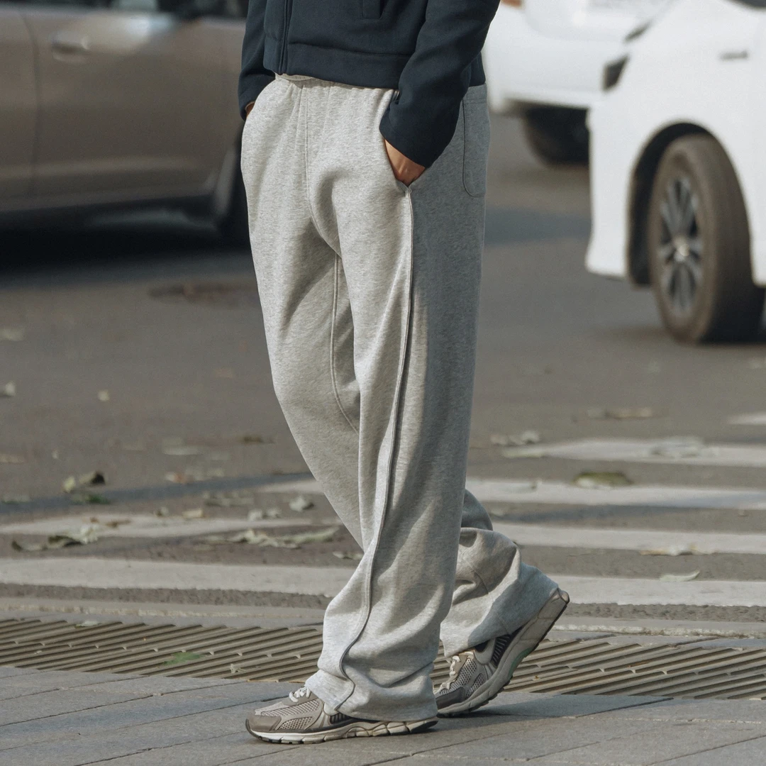 UTIMUS侧缝骨线卫裤弧形剪裁抗皱显瘦垂坠感380G保暖秋冬长裤