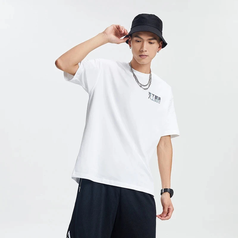 中国李宁 天工开悟春夏新款男女运动休闲潮流印花短袖T恤 AHSS359