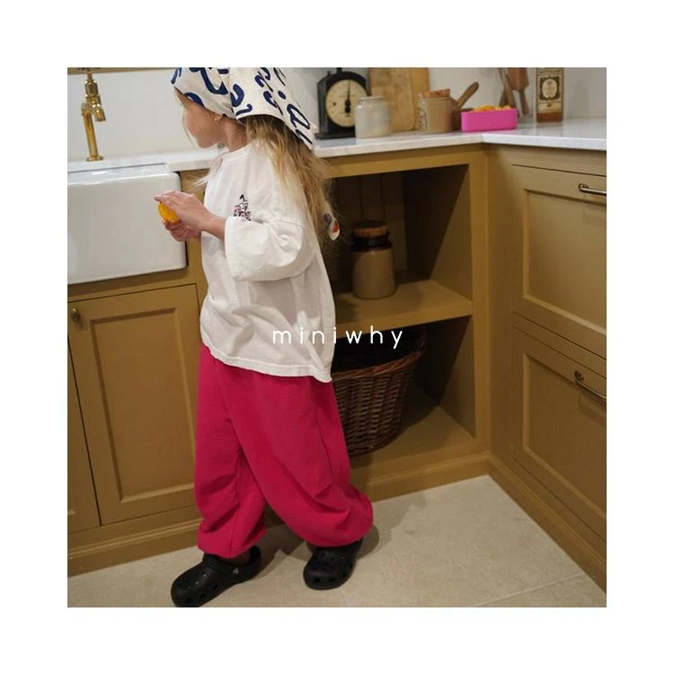 miniwhy韩国童装代购"小兔贴布束口运动裤 中性百搭 ramijini25春