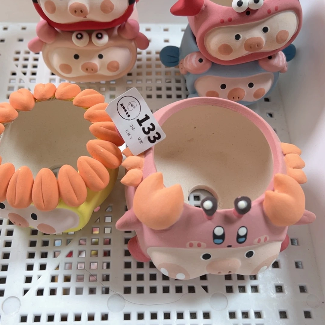 陶瓷h****m猪猪盆5小1大特价