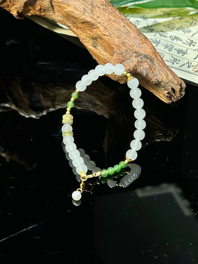 天然和田玉白玉手串拍一发一z（多样性发货）