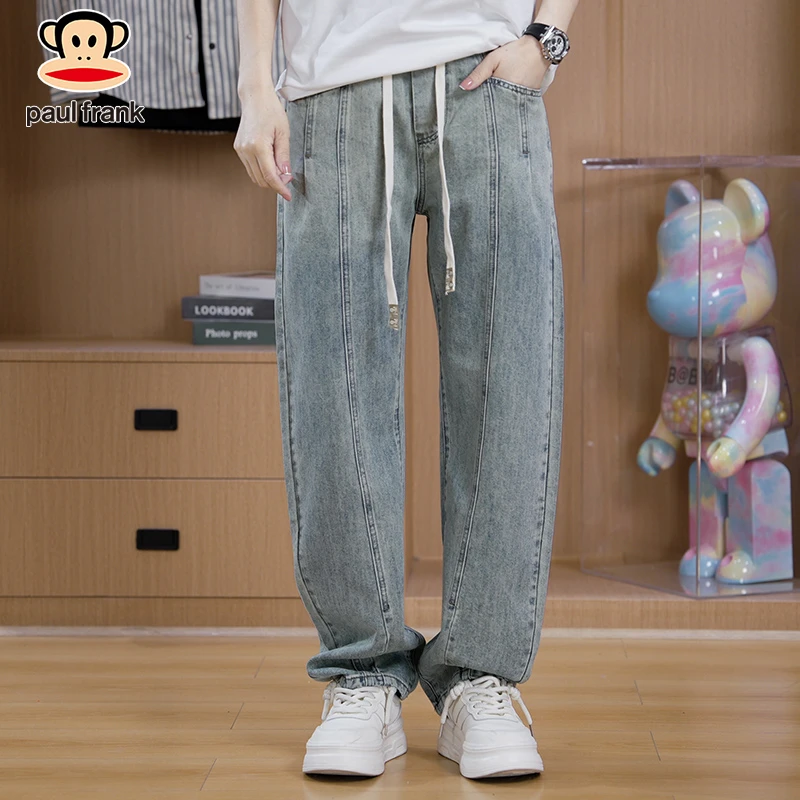 paul frank/大嘴猴 2025春季新款男士牛仔裤百搭宽松潮流休闲长裤