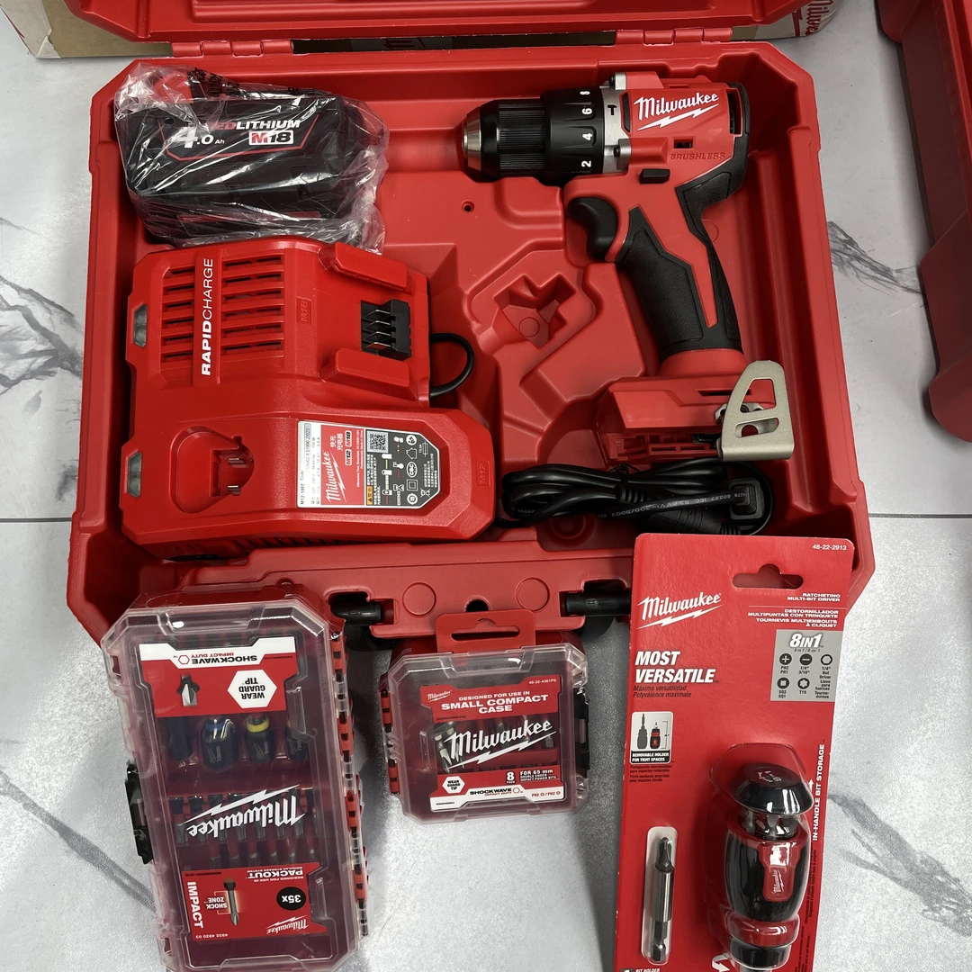 冠军款milwaukee美沃奇M18 BLPDRC无刷紧凑型冲击钻