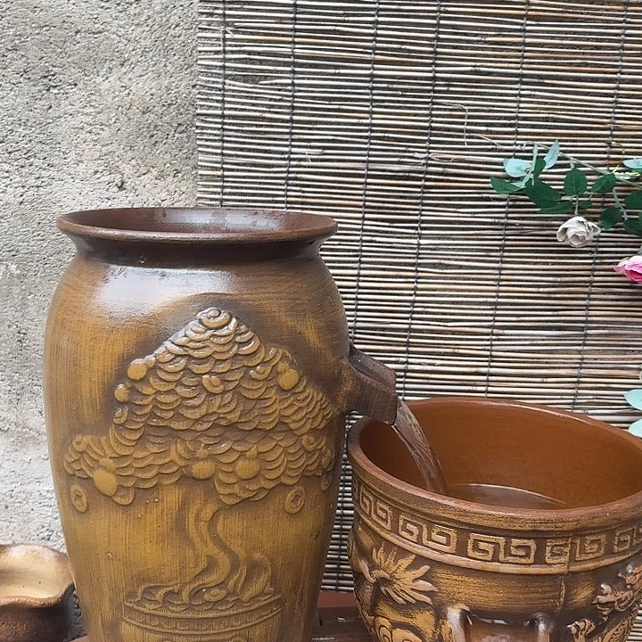 粗陶口径21/40，25/21➕15W水泵➕水管➕过滤棉