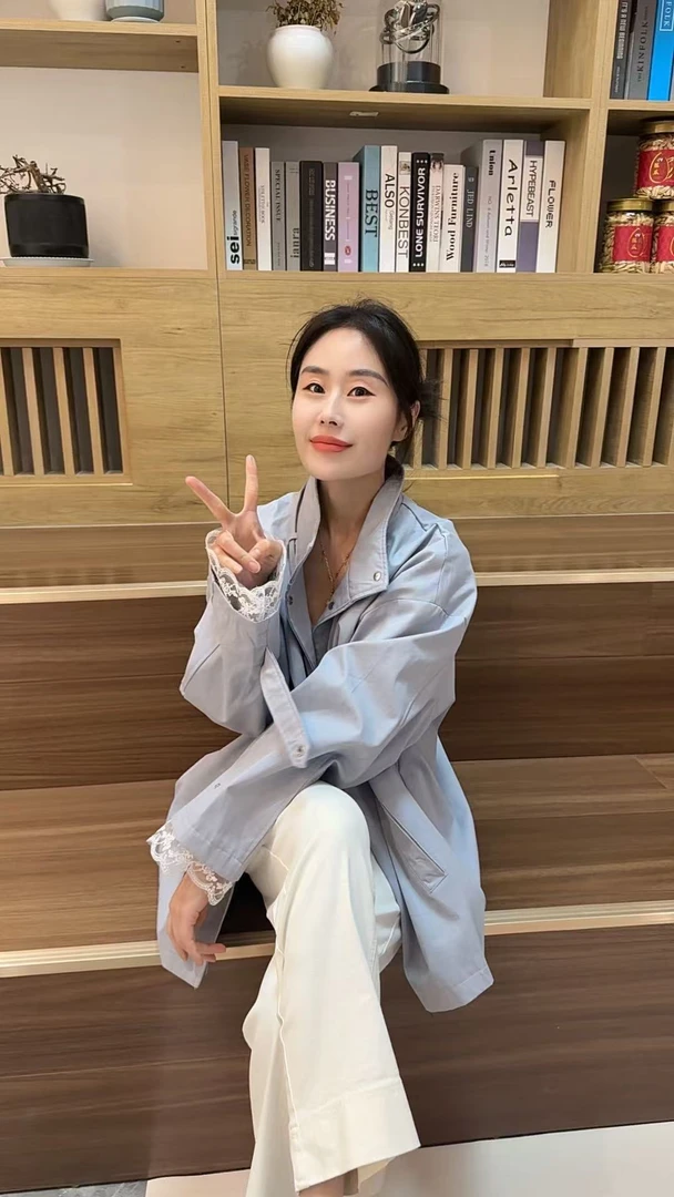 Miss huo 风衣 A 蓝色 9501