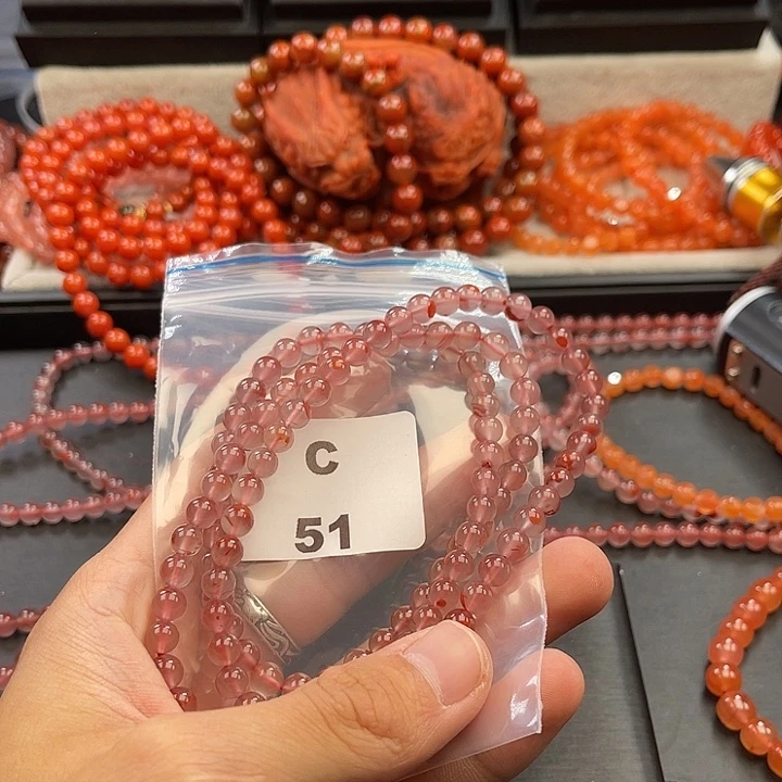 南红玛瑙未镶嵌多样性发货默认微瑕称重6mm