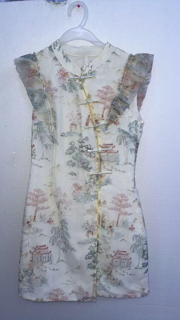 江南烟雨刺绣旗袍裙上衣813872