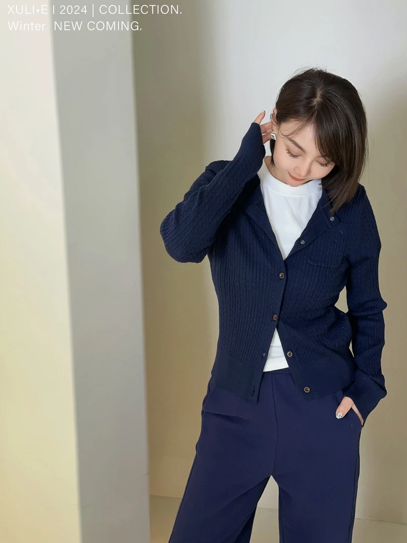 XULI'S EPOCH绞花纹扣扣开衫·发回来小黑屋·50028