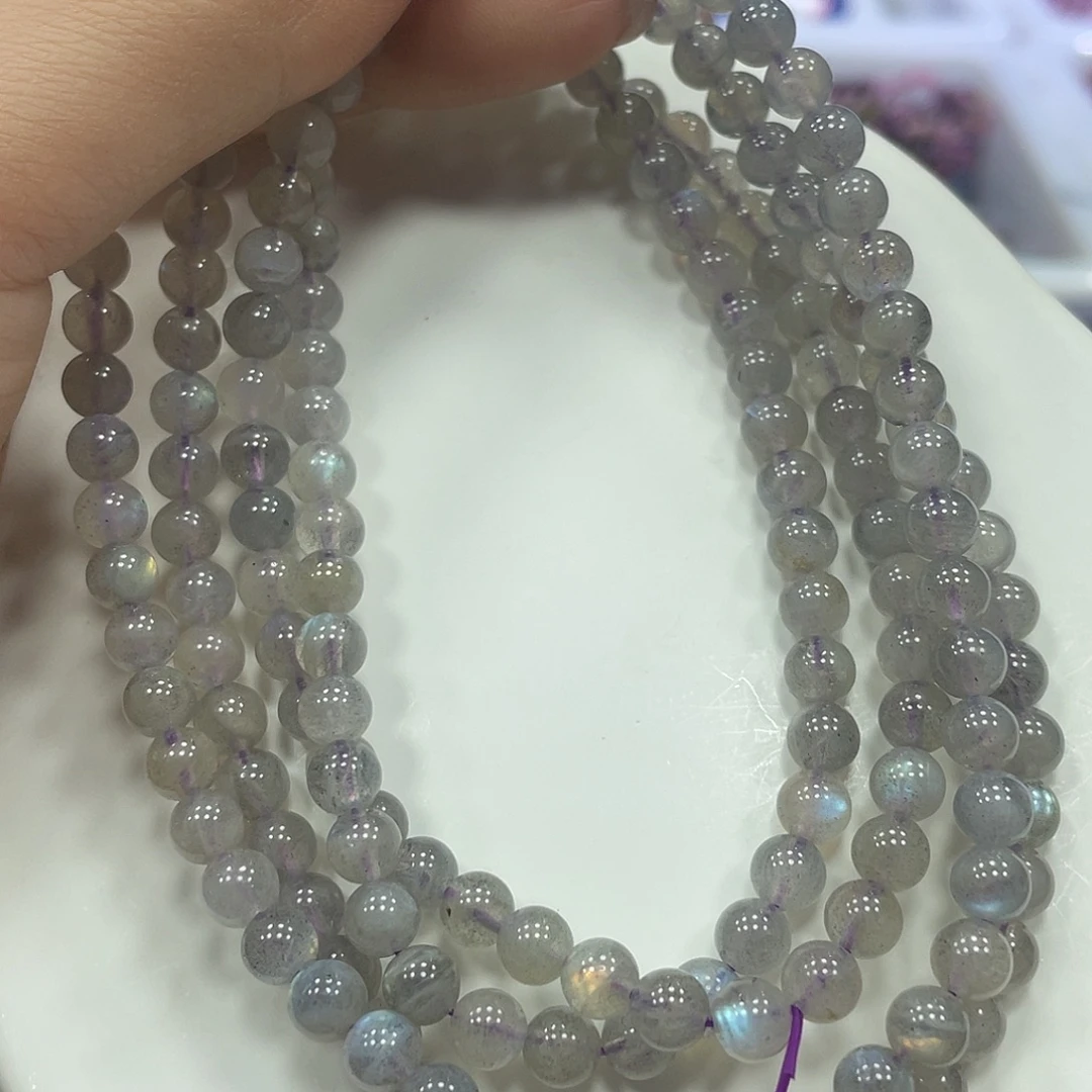 未镶嵌长石手串蓝月光多圈手串多样性发一