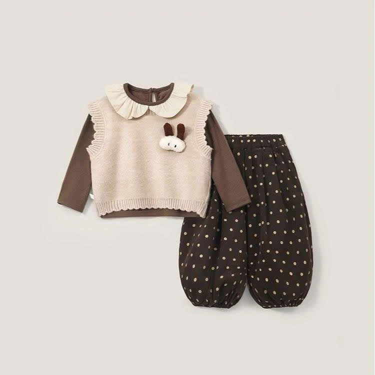 女童秋季套装新款儿童洋气小女孩衣服宝宝休闲裤子春秋三件套