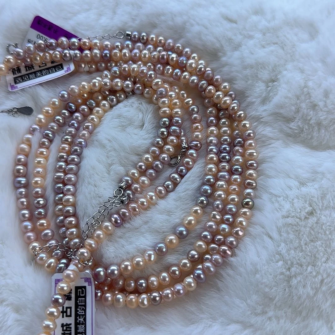 银S925镶嵌项链定制多样性发货发其一760淡水珍珠