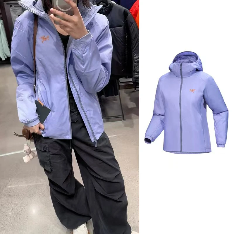 ARC'TERYX/始祖鸟ATOM hoody 刺绣Logo连帽拉链防风防水棉服 女款