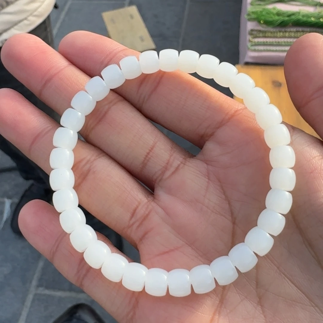 和田玉颈饰未镶嵌俄料白玉手串多样性拍一发一