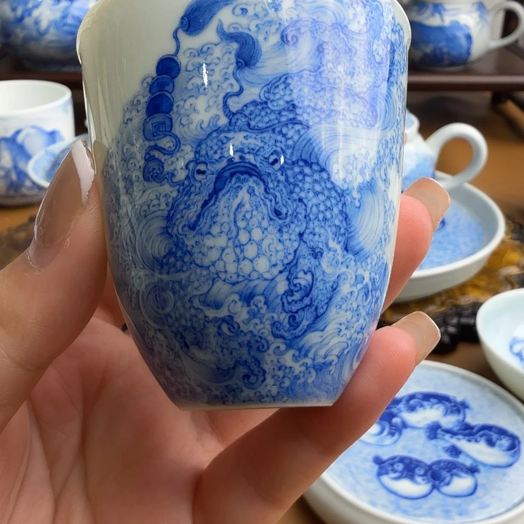 蓝***海盉木。 金蝉杯。