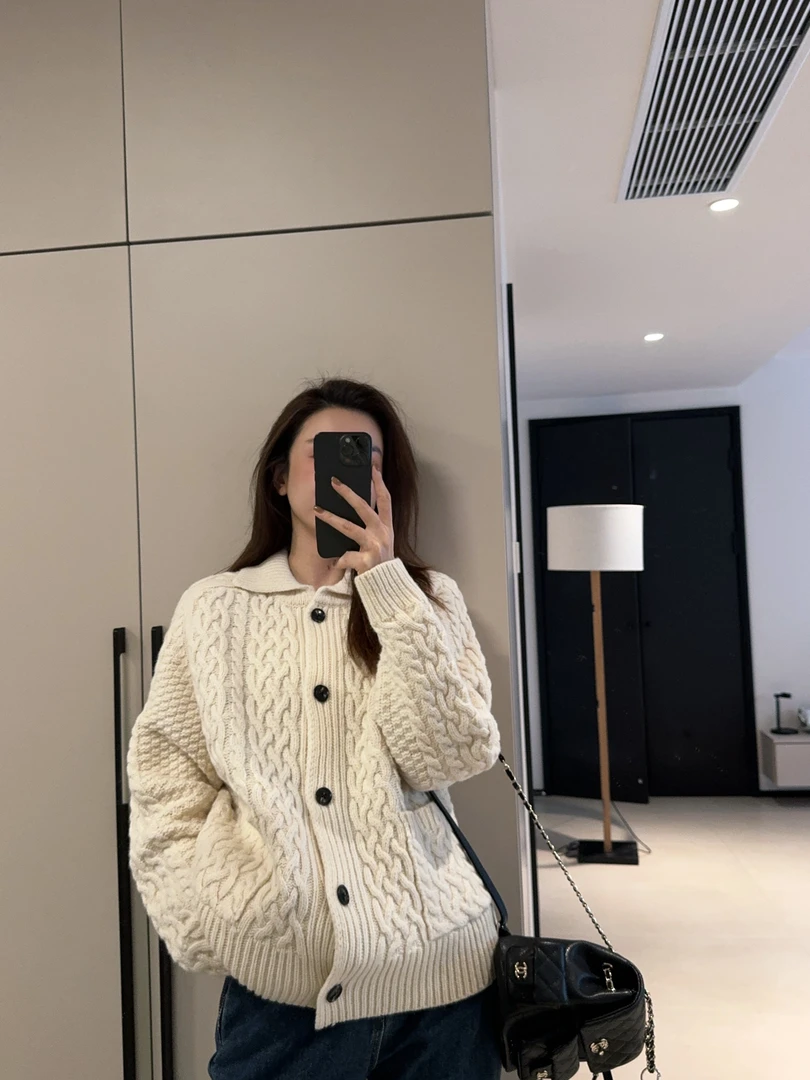 ［IAMMEIYA］-大骨架穿搭 100%羊毛翻领毛衣1203