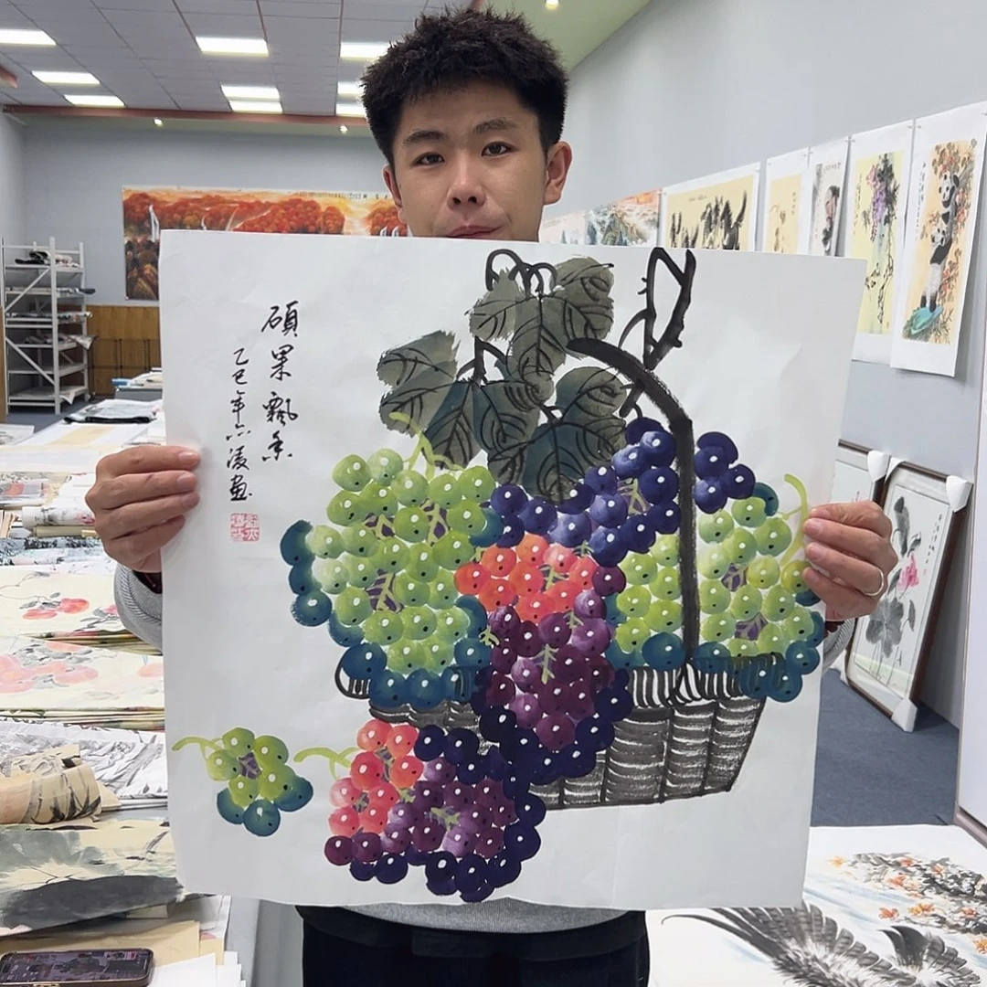 国画国画作品多次参加