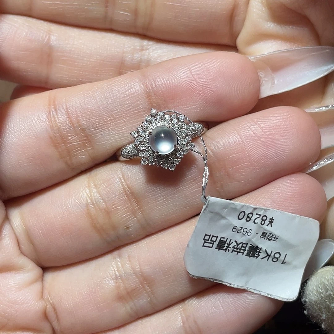 吊坠(不含链)18K金镶嵌翡翠苗****6戒指