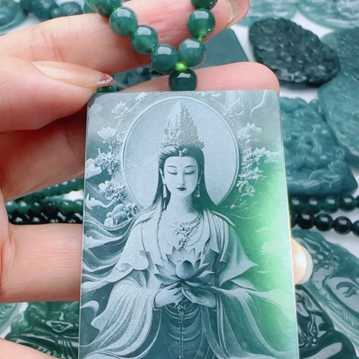 翡翠未镶嵌颈饰多样性发货天然A货翡翠