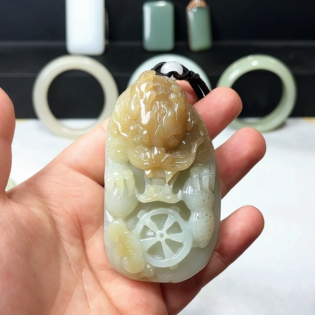 和田玉未镶嵌吊坠(不含链)6