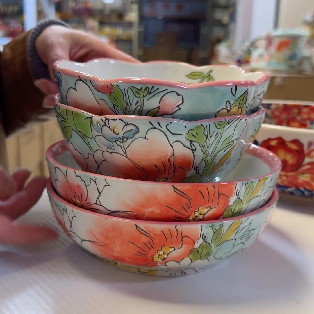 瓷片7英寸深盘2只➕6英寸碗2只