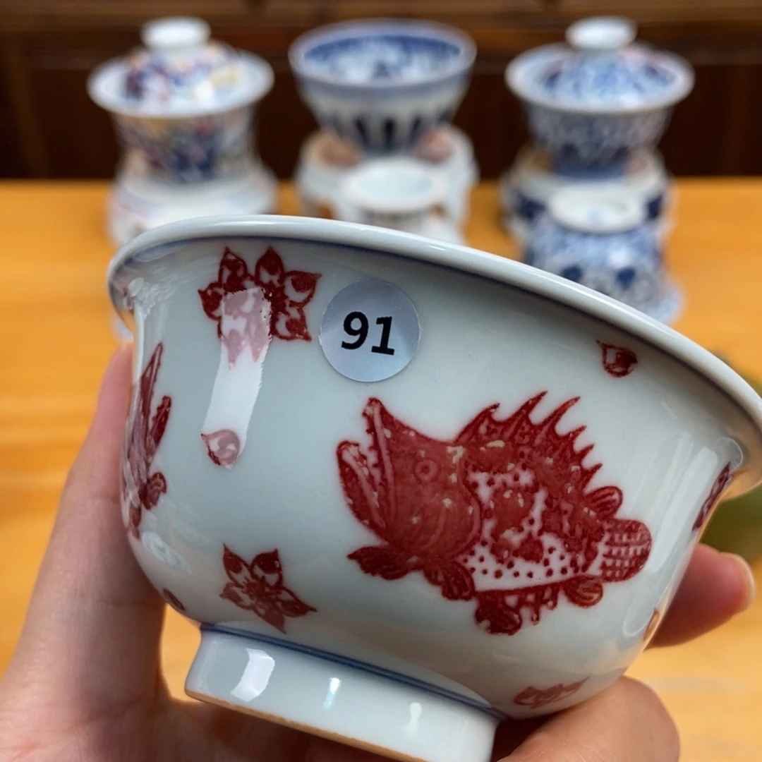 手绘现代茶具非古董