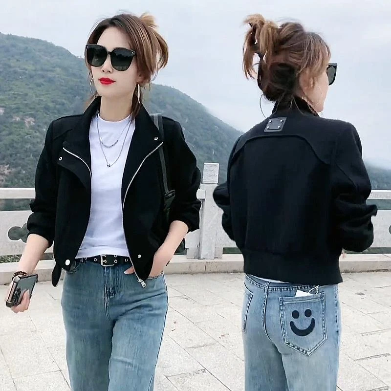 短外套女2025春秋季新款休闲小众棒球服开衫韩版时尚百搭夹克上衣