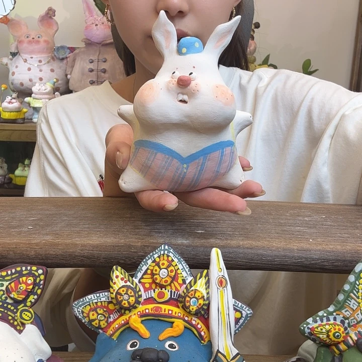 摆件手捏陶艺摆件