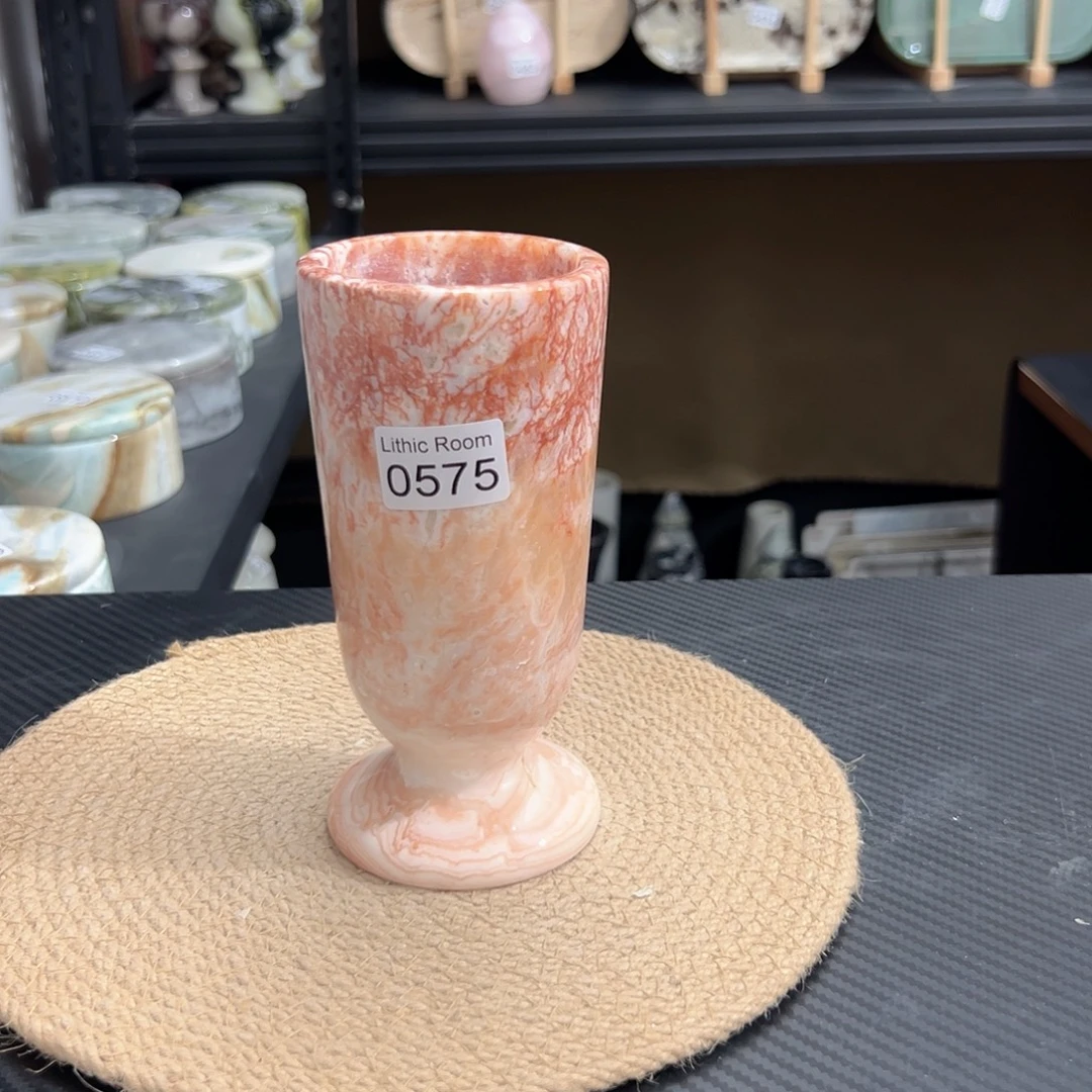 天然大理石0575花瓶有晶洞纹