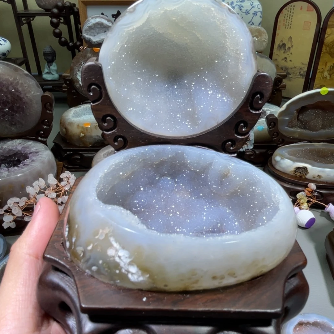 未镶嵌摆件水晶聚宝盆