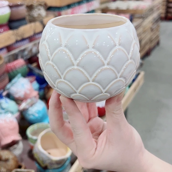 有孔，凑单福利满10元发货陶瓷多肉花盆！