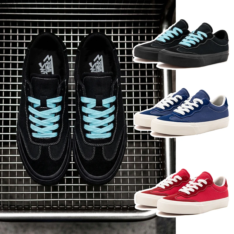 Wanswer/顽尔新款美式复古翻毛皮男女运动休闲低帮透气帆布滑板鞋