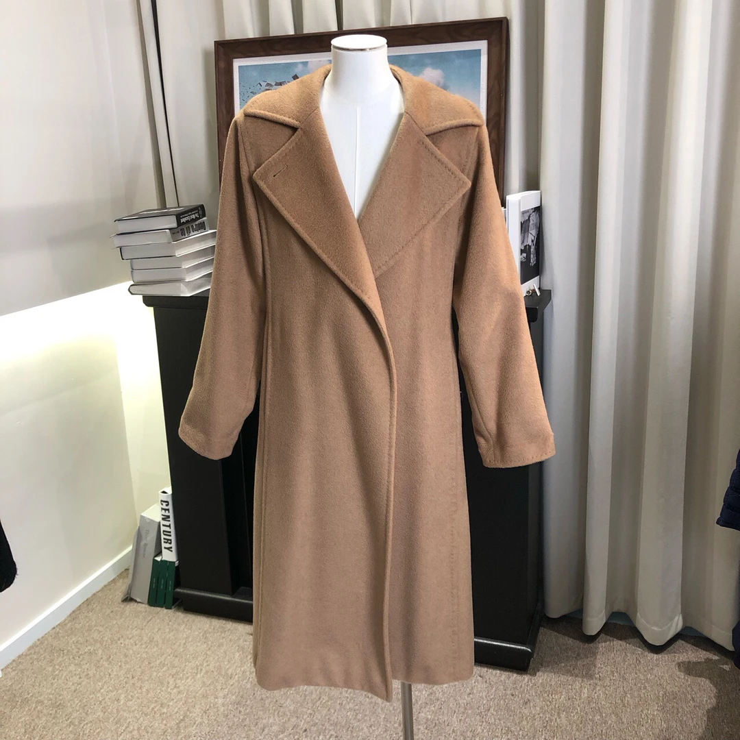 99新 MaxMara 99新 MM837 manuela系列驼色大衣 34码 原价23700