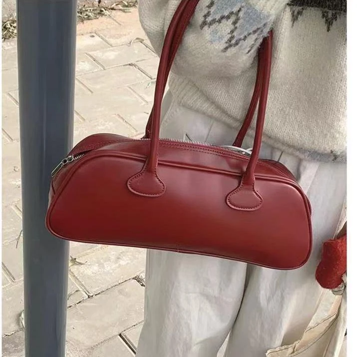 【520礼物】小众包新款韩系单肩腋下包女简约休闲大容量法棍包